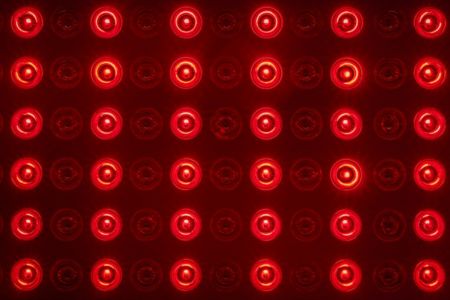 A grid array of infrared lights