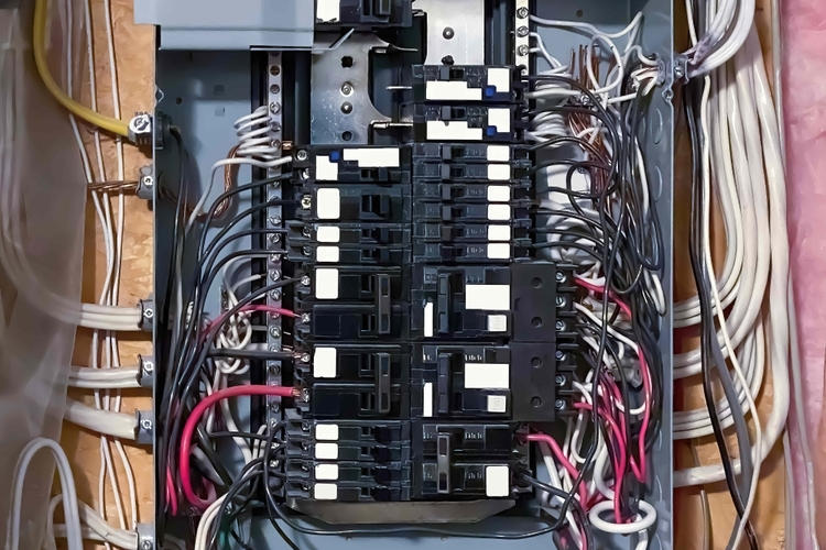 A residential electrical panel