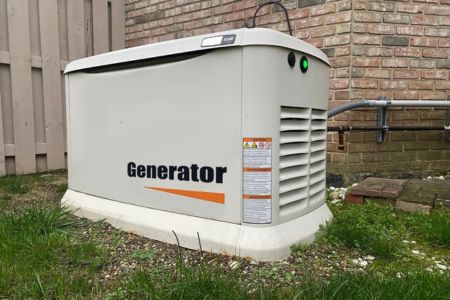a generator outside of a building