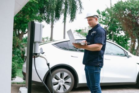 ev charger installation at residential home