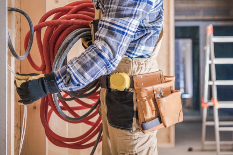 Electrician Installing Wiring